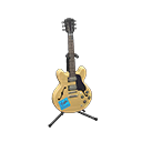 Electric Guitar Natural wood / Handwritten logo