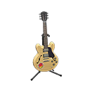 Electric Guitar Natural wood / Pop logo