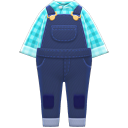 Animal Crossing Farmer Overalls|Blue Image