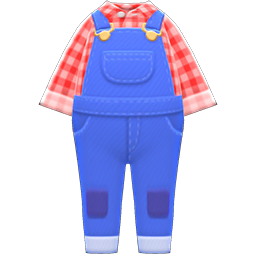 Farmer Overalls Red