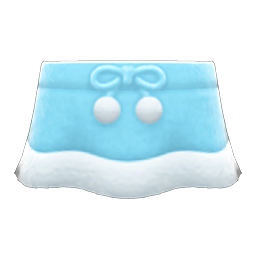 Animal Crossing Faux-fur Skirt|Light blue Image