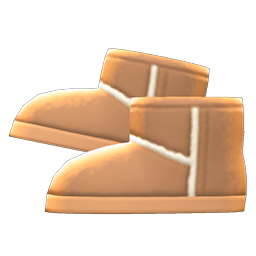 Animal Crossing Faux-shearling Boots|Beige Image