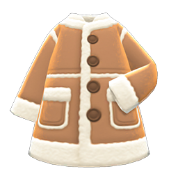 Animal Crossing Faux-shearling Coat|Beige Image