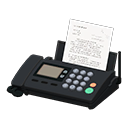 Animal Crossing Fax Machine|Black / Document Image