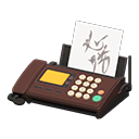 Fax Machine Brown / Written note