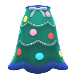 Festive-tree Dress Green & blue