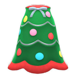 Festive-tree Dress Green & red