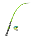 Fish Fishing Rod Green