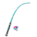 Fish Fishing Rod Light blue