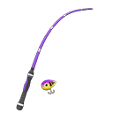 Fish Fishing Rod Purple