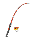 Fish Fishing Rod Red