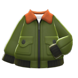 Animal Crossing Flight Jacket|Avocado Image