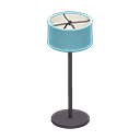 Floor Lamp Black / Light blue