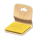 Floor Seat Light wood / Mustard yellow