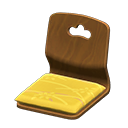 Floor Seat Natural / Mustard yellow