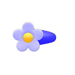 Animal Crossing Floral Hairpin|Blue Image