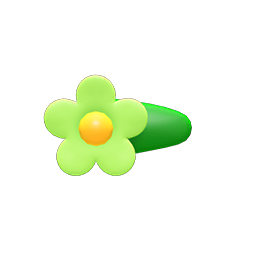Floral Hairpin Green