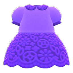 Floral Lace Dress Purple