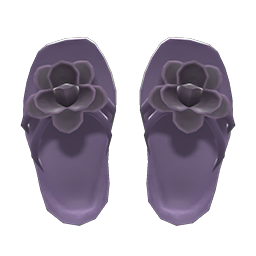 Animal Crossing Flower Sandals|Black Image
