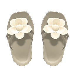 Flower Sandals White