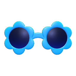 Animal Crossing Flower Sunglasses|Blue Image