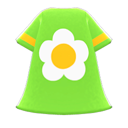 Animal Crossing Flower-print Dress|Green Image