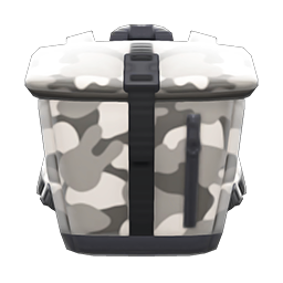 Foldover-top Backpack Gray