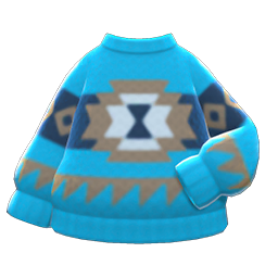 Animal Crossing Folk Shirt|Blue Image