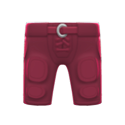 Animal Crossing Football Pants|Berry red Image