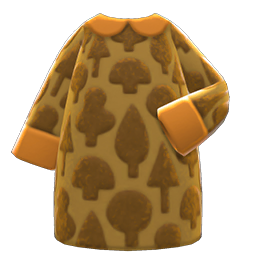 Animal Crossing Forest-print Dress|Brown Image