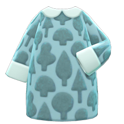 Forest-print Dress Pale blue