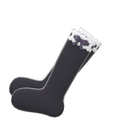 Animal Crossing Frilly Knee-high Socks|Black Image
