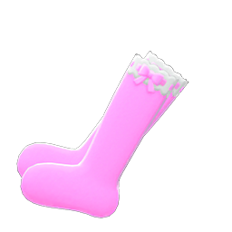 Frilly Knee-high Socks Pink