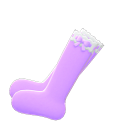 Frilly Knee-high Socks Purple