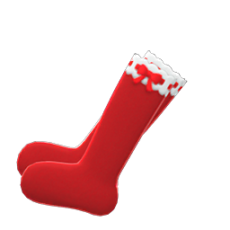 Frilly Knee-high Socks Red