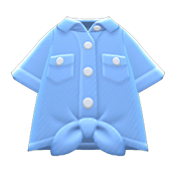 Front-Tie Button-Down Shirt