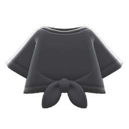 Animal Crossing Front-tie Tee|Black Image
