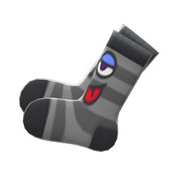 Animal Crossing Funny-face Socks|Black Image