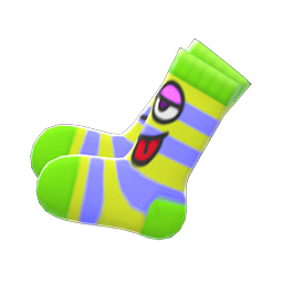 Funny-face Socks Green