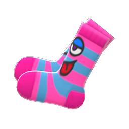 Funny-face Socks Pink