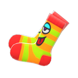 Funny-face Socks Red