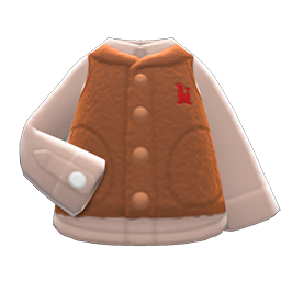 Fuzzy Vest Brown