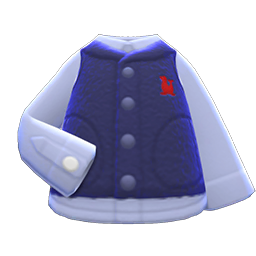 Fuzzy Vest Navy blue