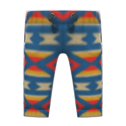 Animal Crossing Geometric-print Pants|Blue Image