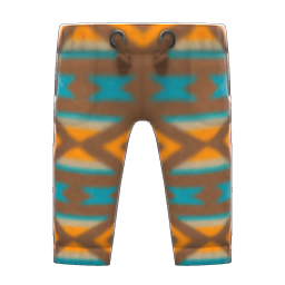 Geometric-print Pants Brown