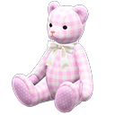 Giant Teddy Bear Checkered / White