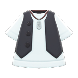 Animal Crossing Gilet And Shirt|Black Image