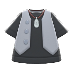 Gilet And Shirt Gray