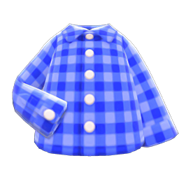 Animal Crossing Gingham Picnic Shirt|Blue Image