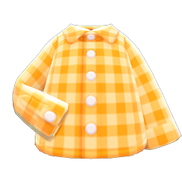 Gingham Picnic Shirt Orange